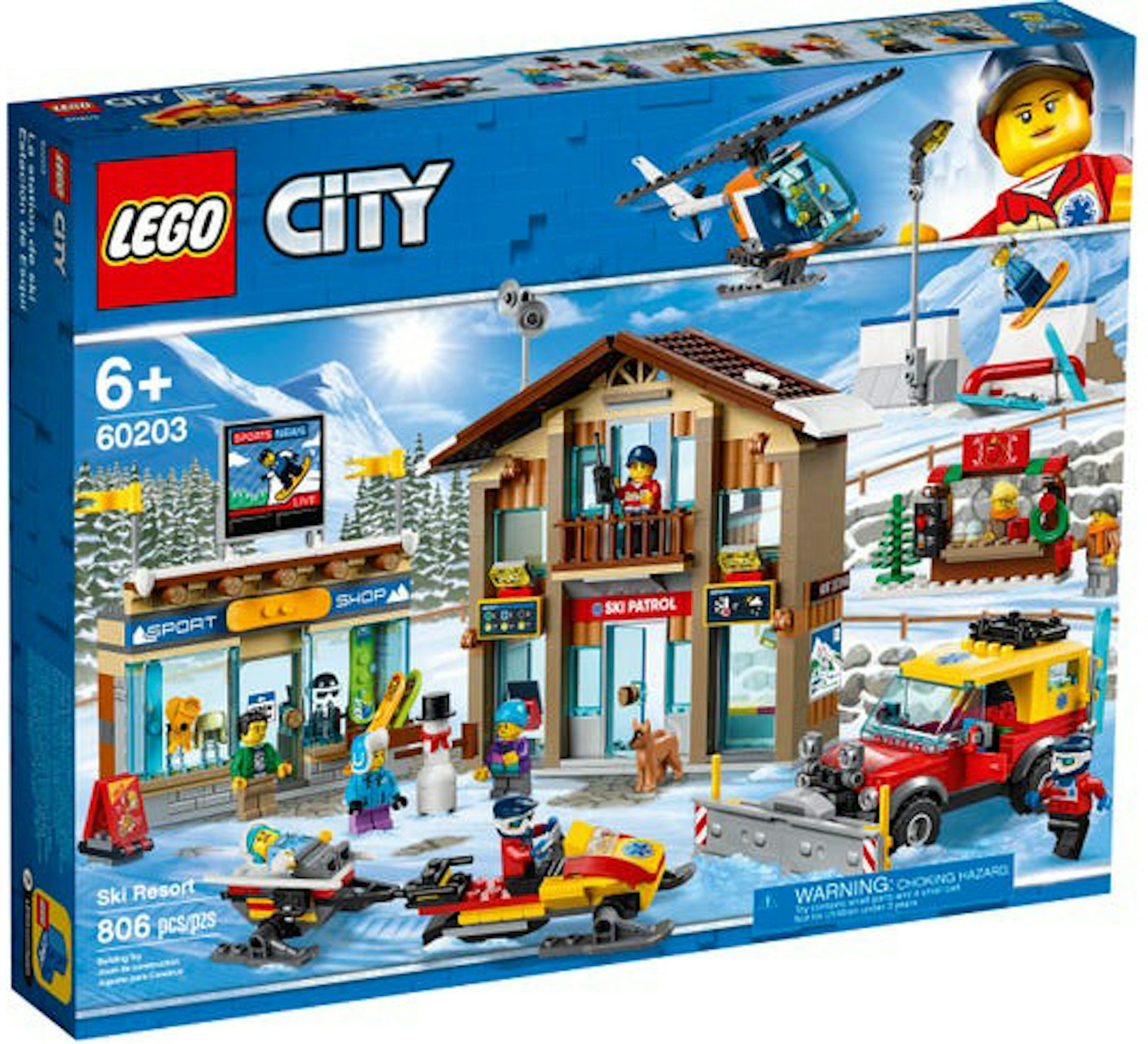 Lego City Ski Resort Construction Kit (60203) Building Kit 806 Pcs Retired  Set