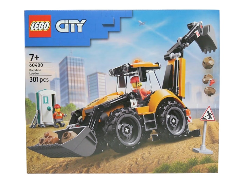 LEGO City Yellow Backhoe Loader Set #60480