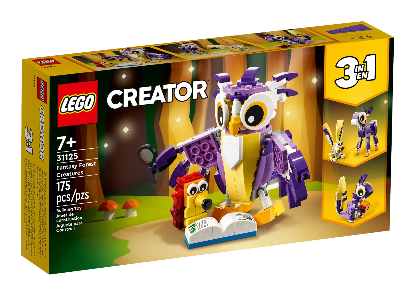 LEGO Creator 3 in 1 Fantasy Forest Creatures Set 31125 US