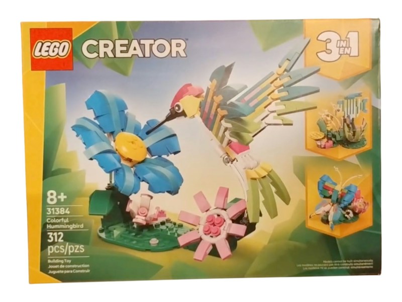 Ensemble LEGO Creator 3-en-1 Animaux sauvages : colibris colorés 31384