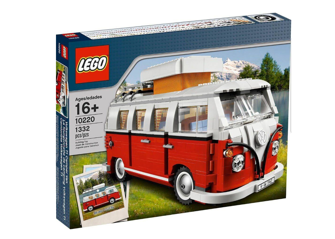 LEGO Creator Volkswagen T1 Camper Set 10220 (1332 Piece) Red - US