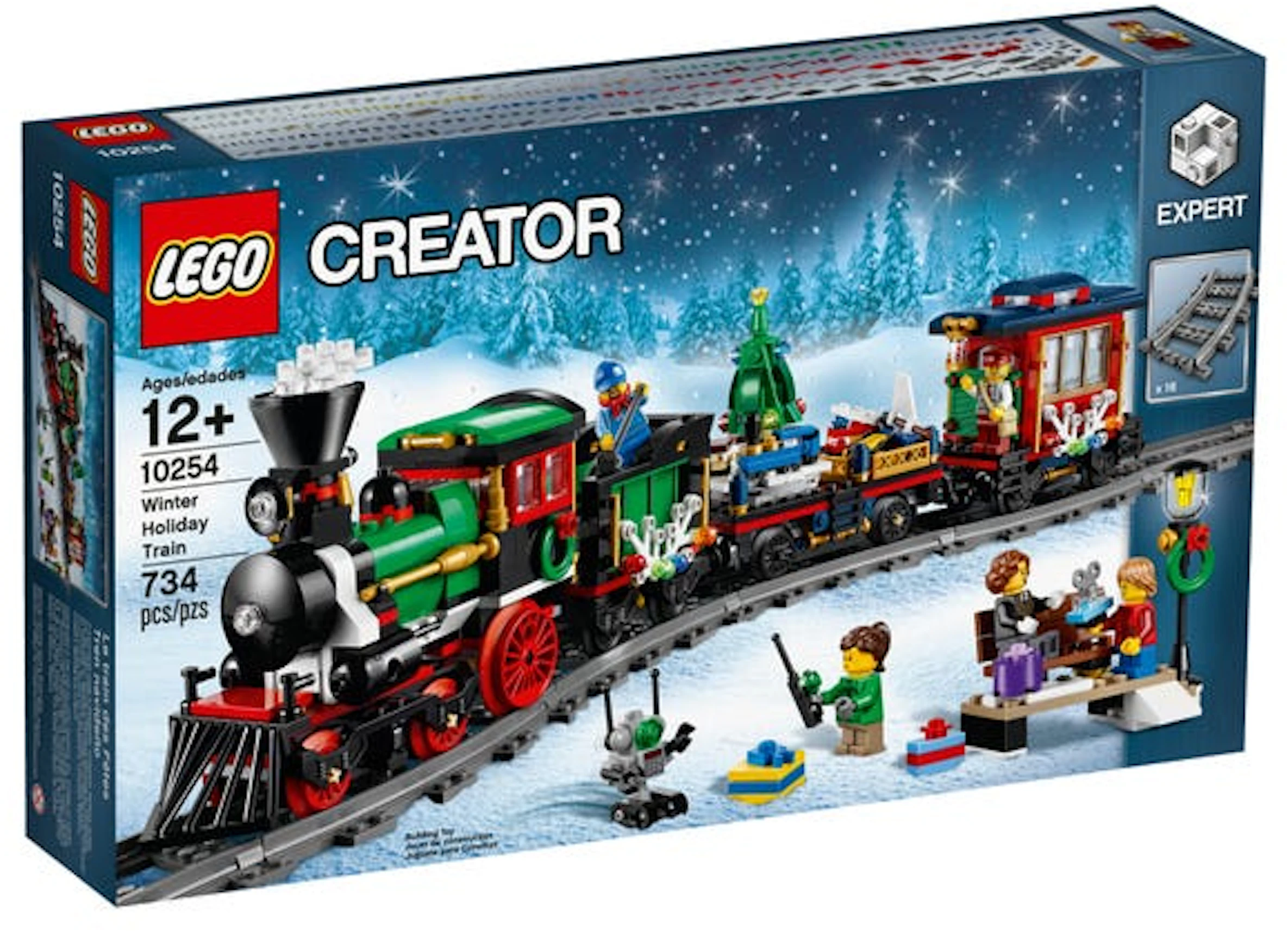 Trek wat betreft dubbel LEGO Creator Winter Holiday Train Set 10254 - US