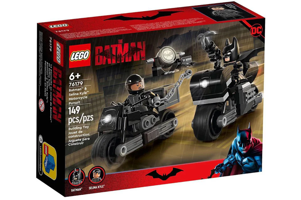 LEGO DC The Batman- Batman & Selina Kyle Motorcycle Pursuit Set 76179 Black