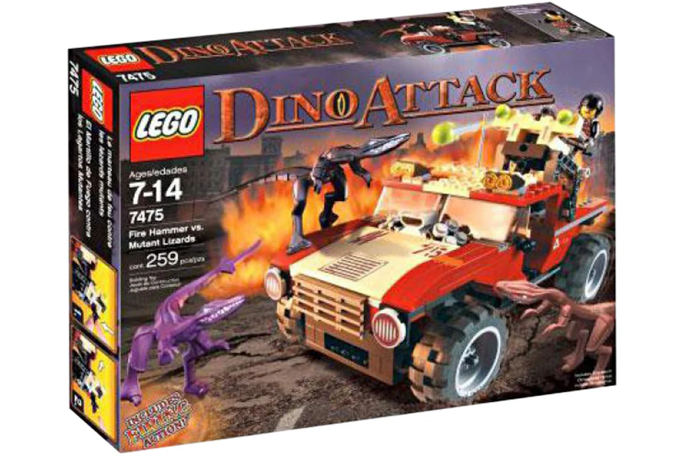 LEGO Dino Attack Fire Hammer vs. Mutant Lizards Set 7475