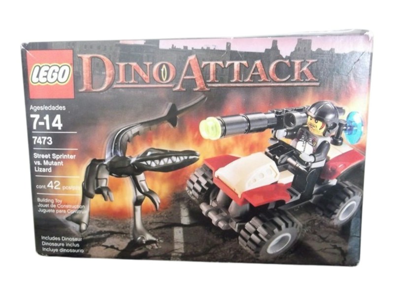 LEGO Dino Attack Street Sprinter vs. Mutant Lizard Set 7473