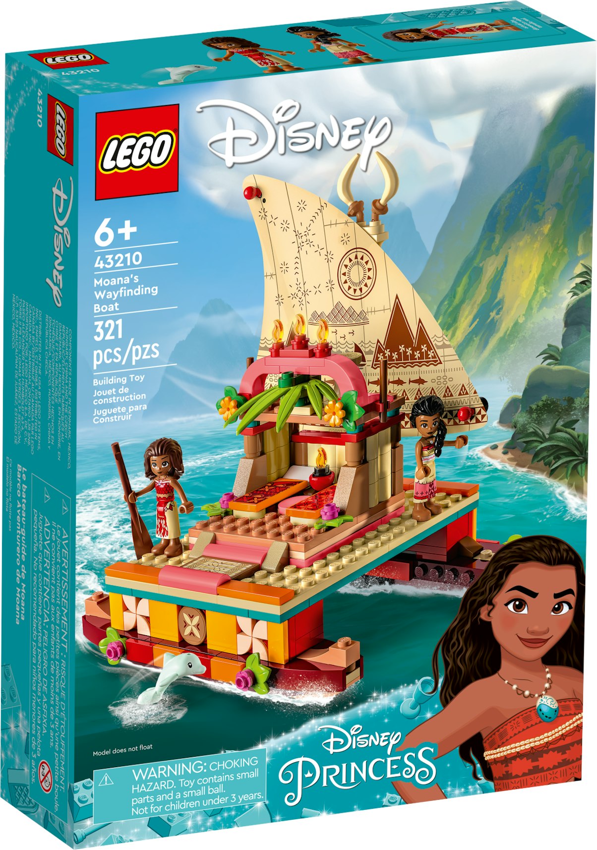 Vær tilfreds form sekvens LEGO Disney Princess Moana's Wayfinding Boat Set 43210 - US