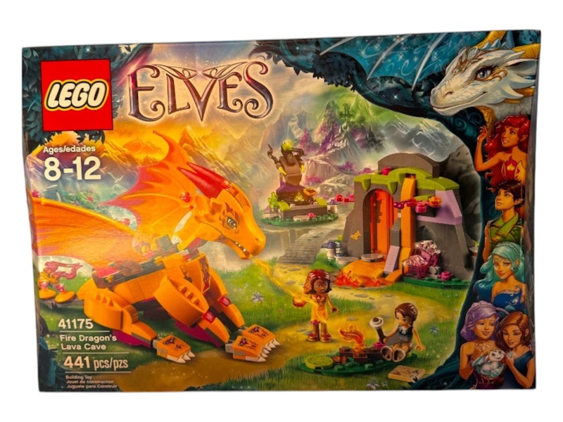LEGO Elves Fire Dragon's Lava Cave Set 41175 - US