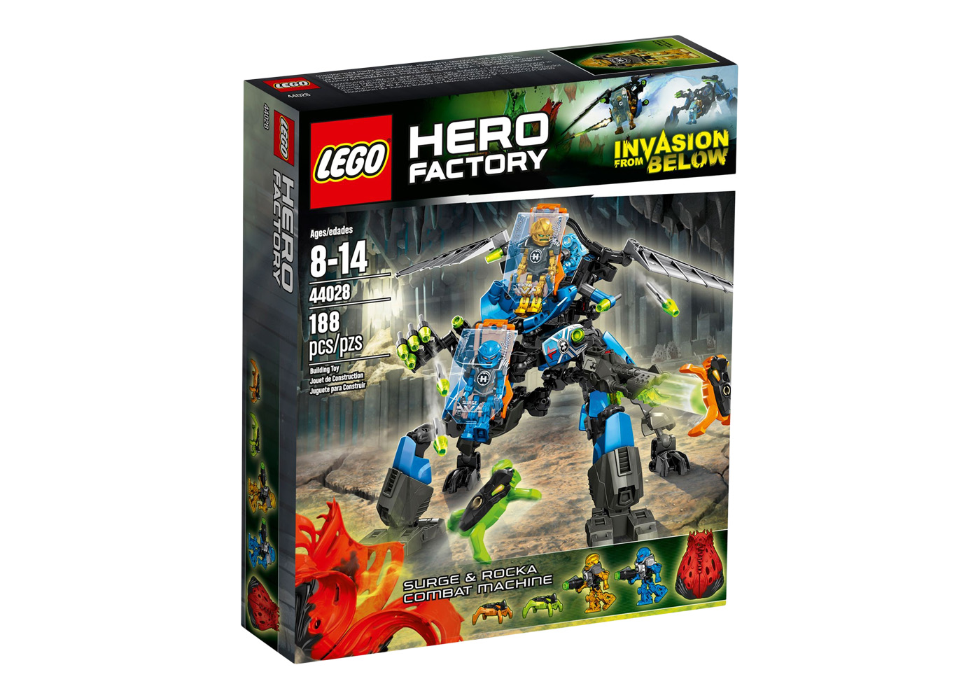 LEGO HERO Factory SURGE & ROCKA Combat Machine Set 44028 - US