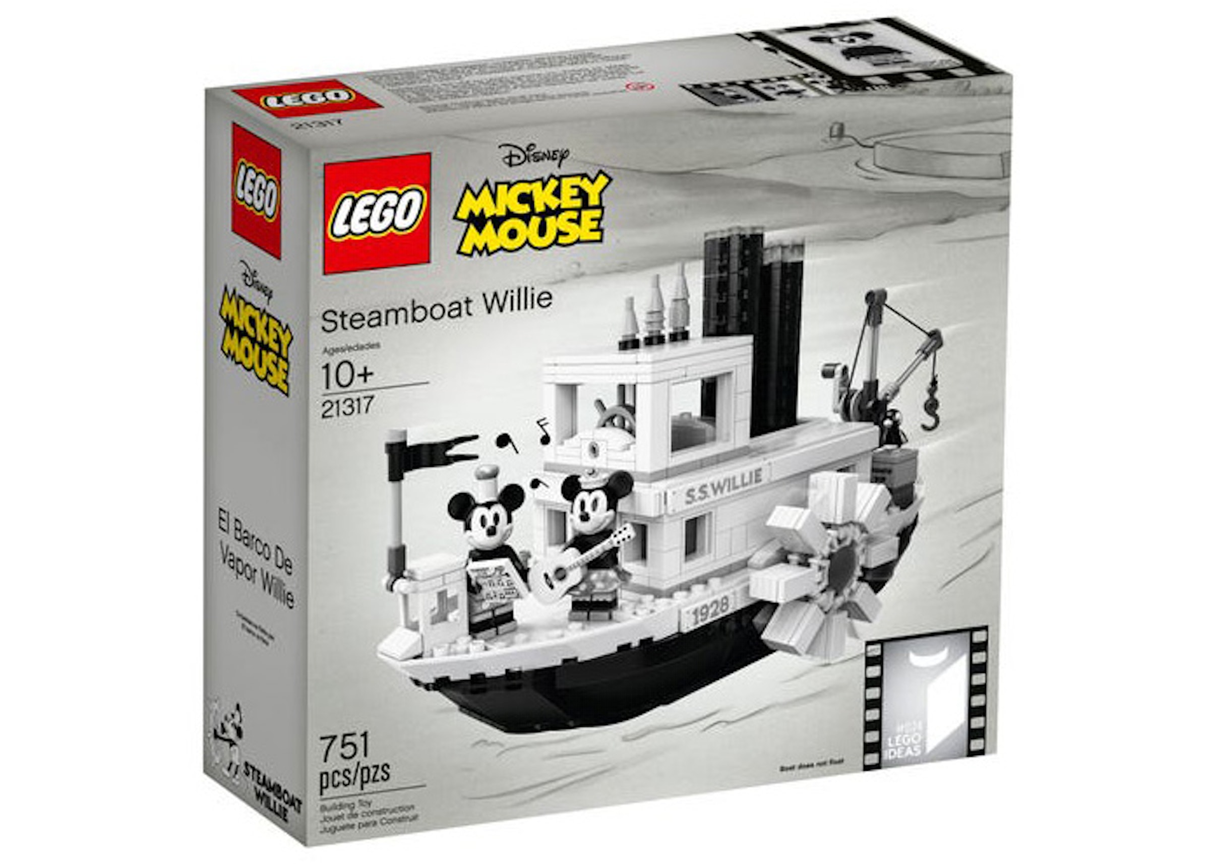 Afsnit prangende Delvis LEGO Ideas Steamboat Willie Set 21317 - US