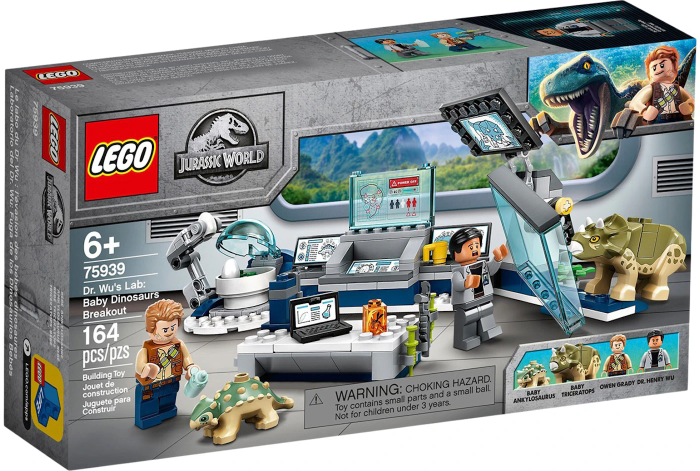 LEGO Jurassic World Dr. Wu's Lab: Baby Dinosaurs Breakout Set 75939 - US