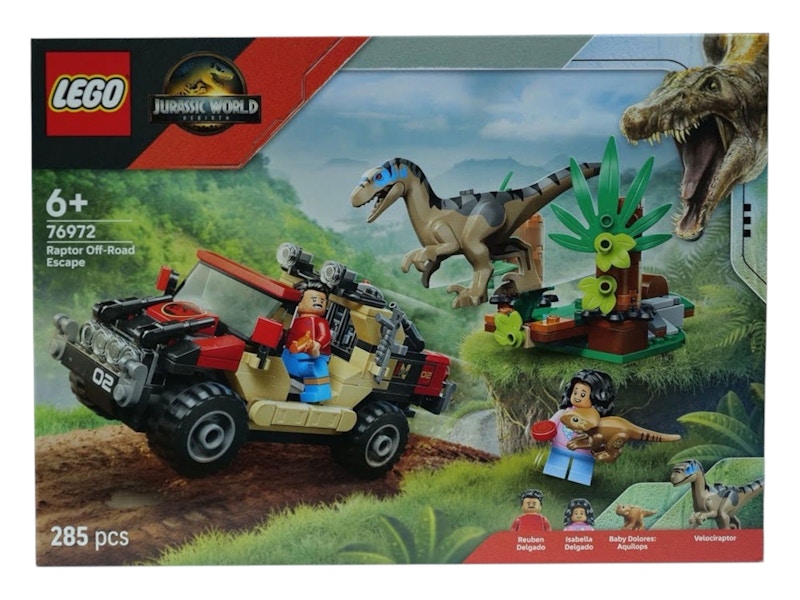 LEGO® Jurassic World Raptor Off-Road Escape Velociraptor Toy Dinosaur 76972 main image 1