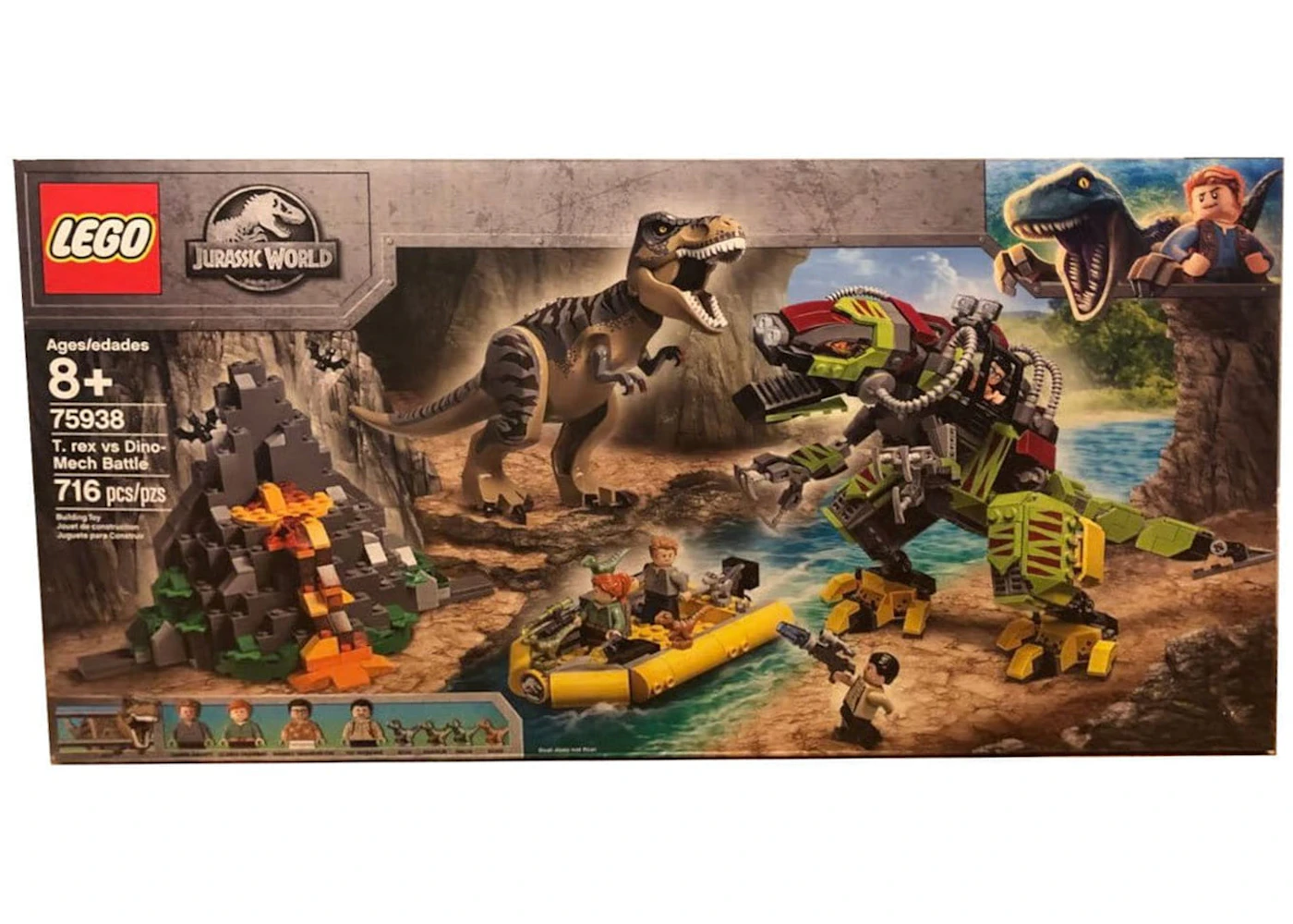 LEGO Jurassic World rex vs Dino-Mech Battle Set 75938 US