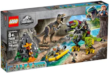 LEGO Jurassic World T. rex & Atrociraptor Dinosaur Breakout 76948 Dino Toy  Set, Gift Toys for Kids Age 8 Plus with 4 Minifigures, Market and Truck