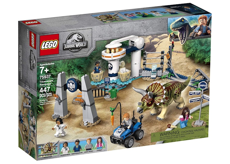 jurassic world lego triceratops rampage