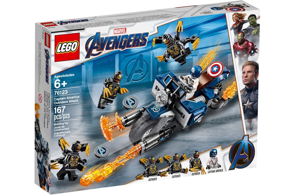 grænse klimaks desinficere LEGO Marvel Avengers Captain America Outriders Attack Set 76123 - JP