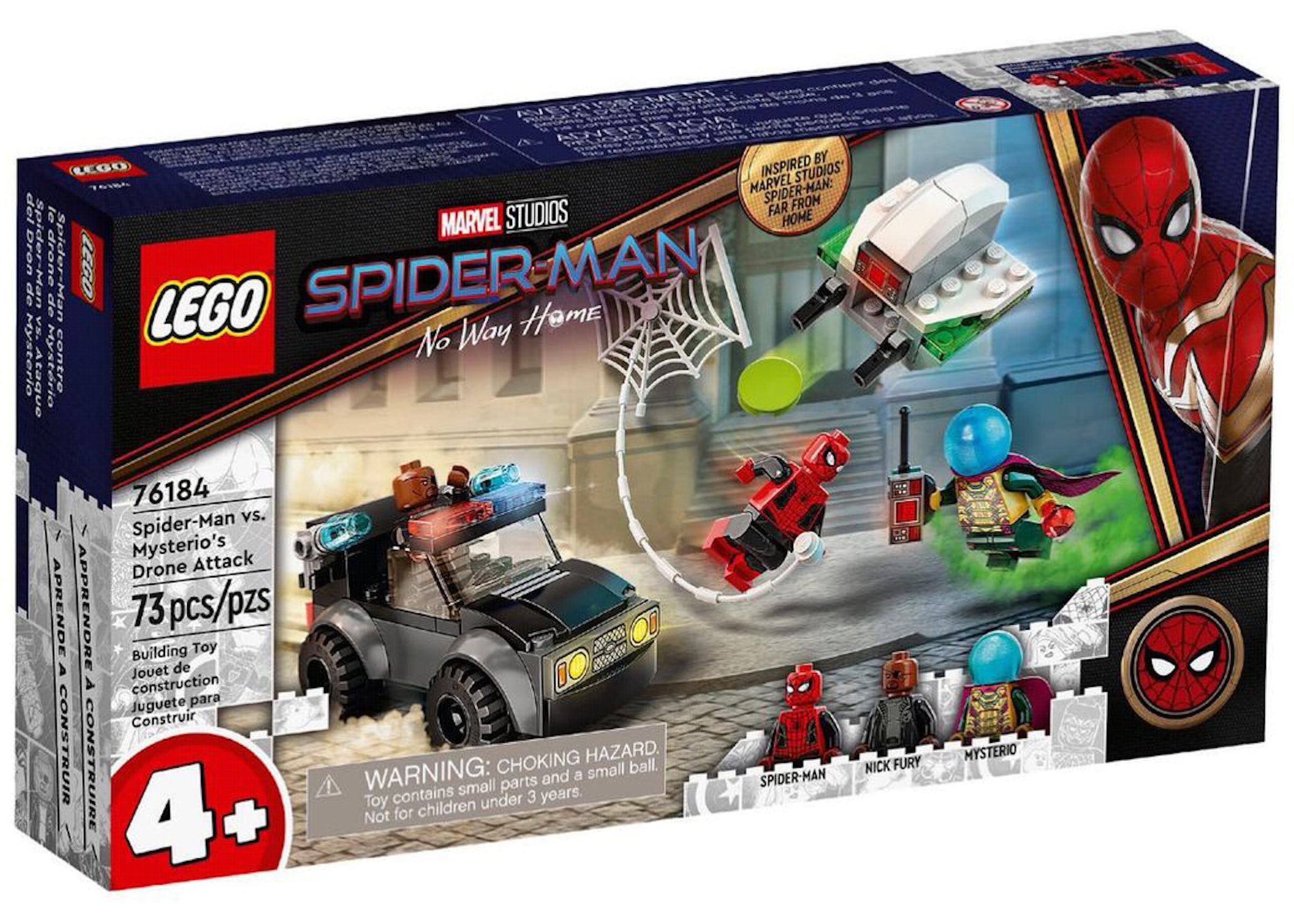LEGO Marvel Spider-Man No Way Home Spider-Man VS. Mysterio's Drone Attack  Set 76184