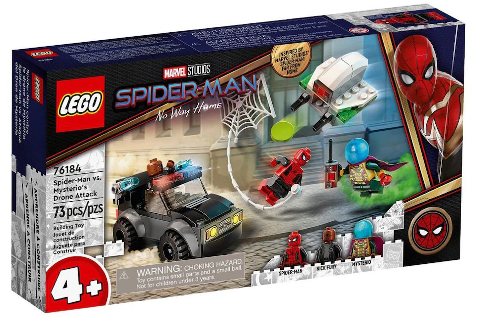 LEGO Marvel Spider-Man No Way Home Spider-Man VS. Mysterio's Drone Attack Set 76184