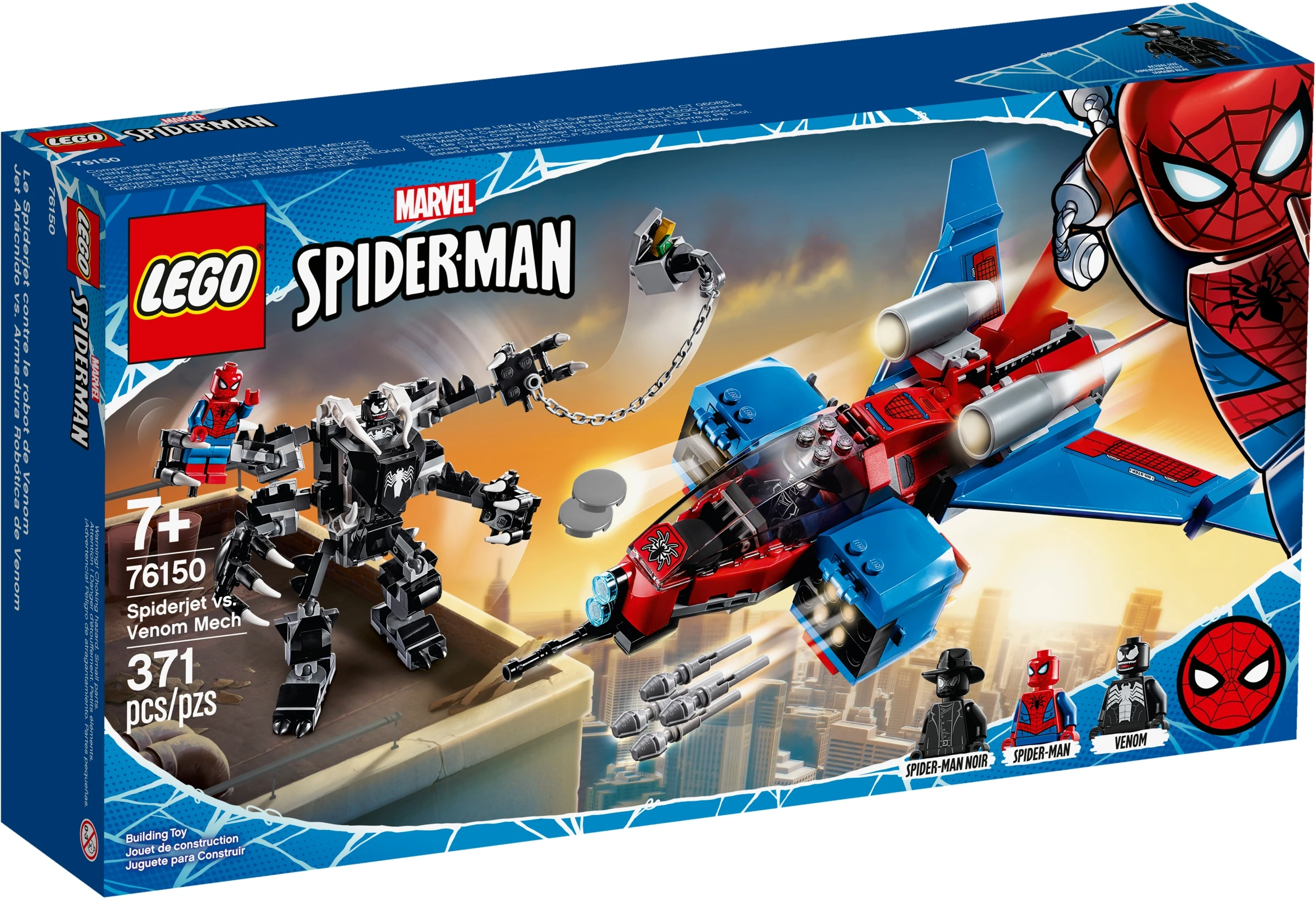 LEGO Marvel Spider Man Spider Jet vs Venom Mech Set 76150 - US
