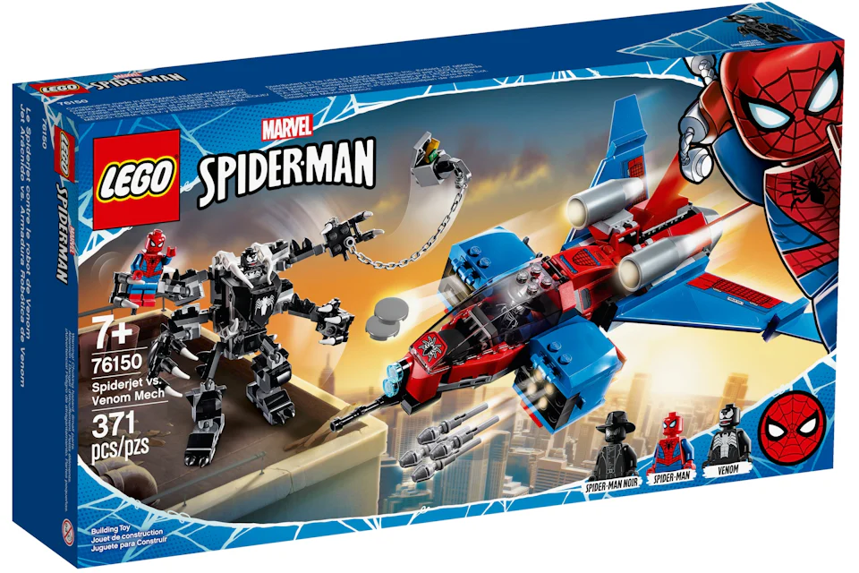 LEGO Marvel Spider Man Spider Jet vs Venom Mech Set 76150