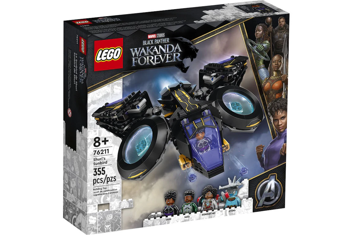 LEGO Marvel Studios Black Panther Wakanda Forever Shuri's Sunbird Set 76211
