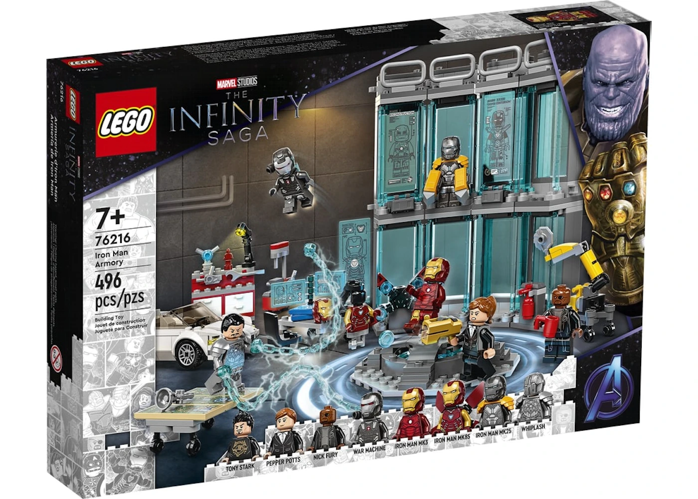 klinke Geometri Moden LEGO Marvel Studios Infinity Saga Iron Man Armory Set 76216 - US