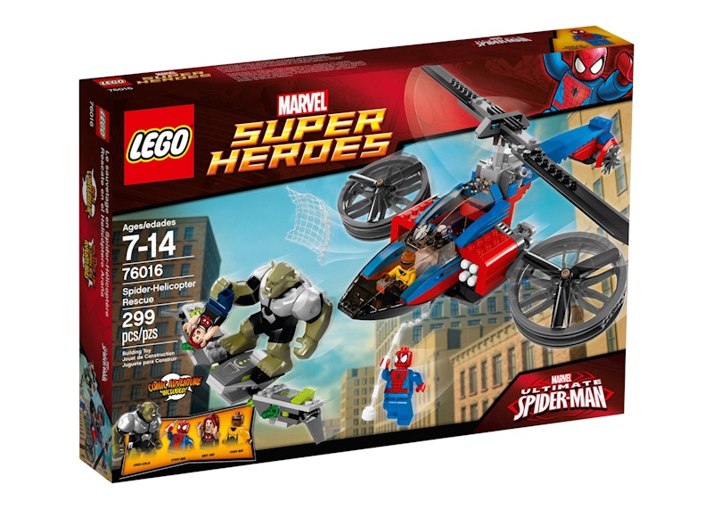 LEGO Marvel Super Heroes Spider Helicopter Rescue Set 76016