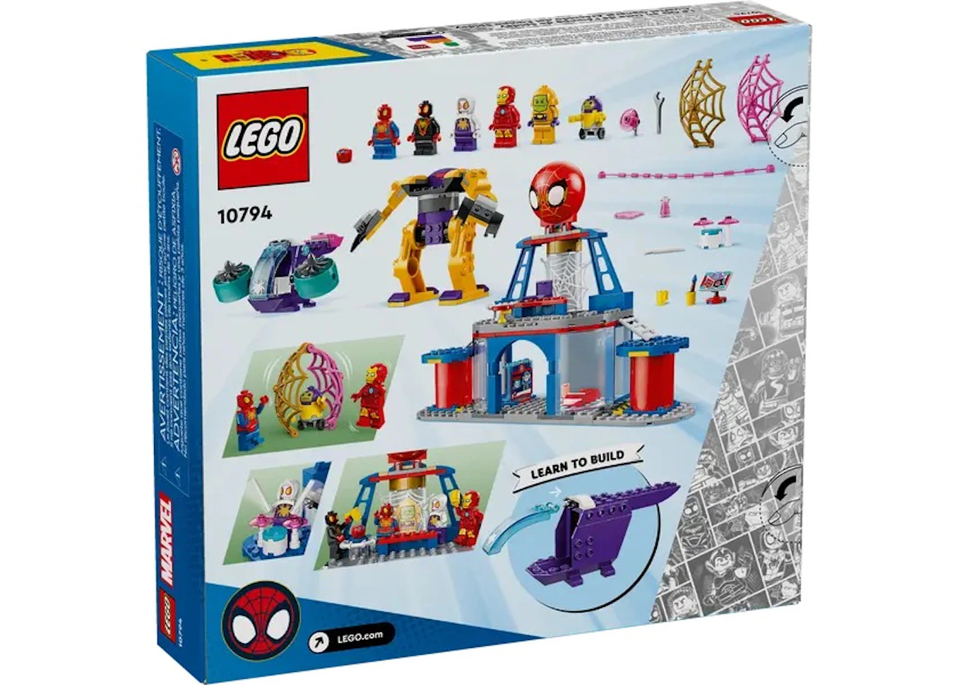 LEGO Marvel Team Spidey Web Spinner Headquarters Set 10794 - US