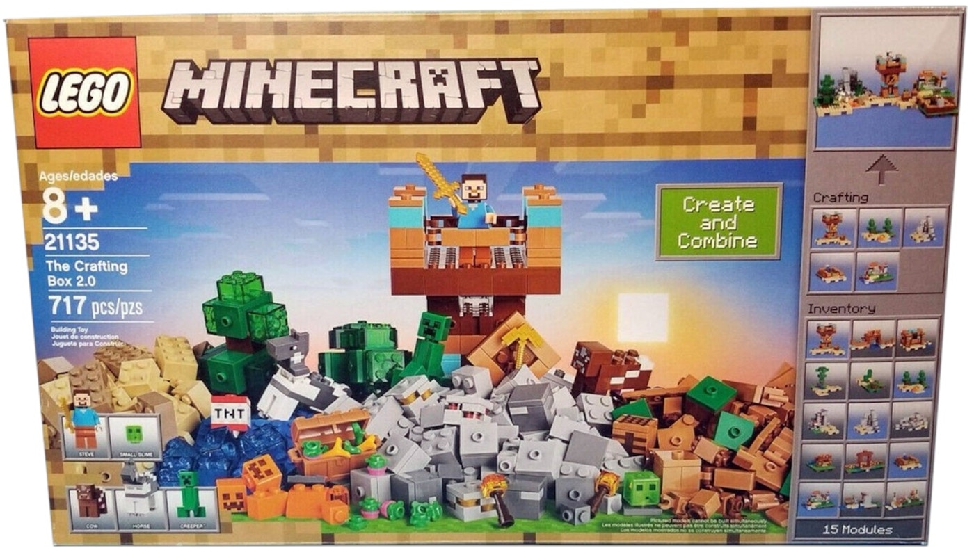 Lego Minecraft The Crafting Box 2 0 Set Lego Minecraft The Crafting Box 2 0 Set