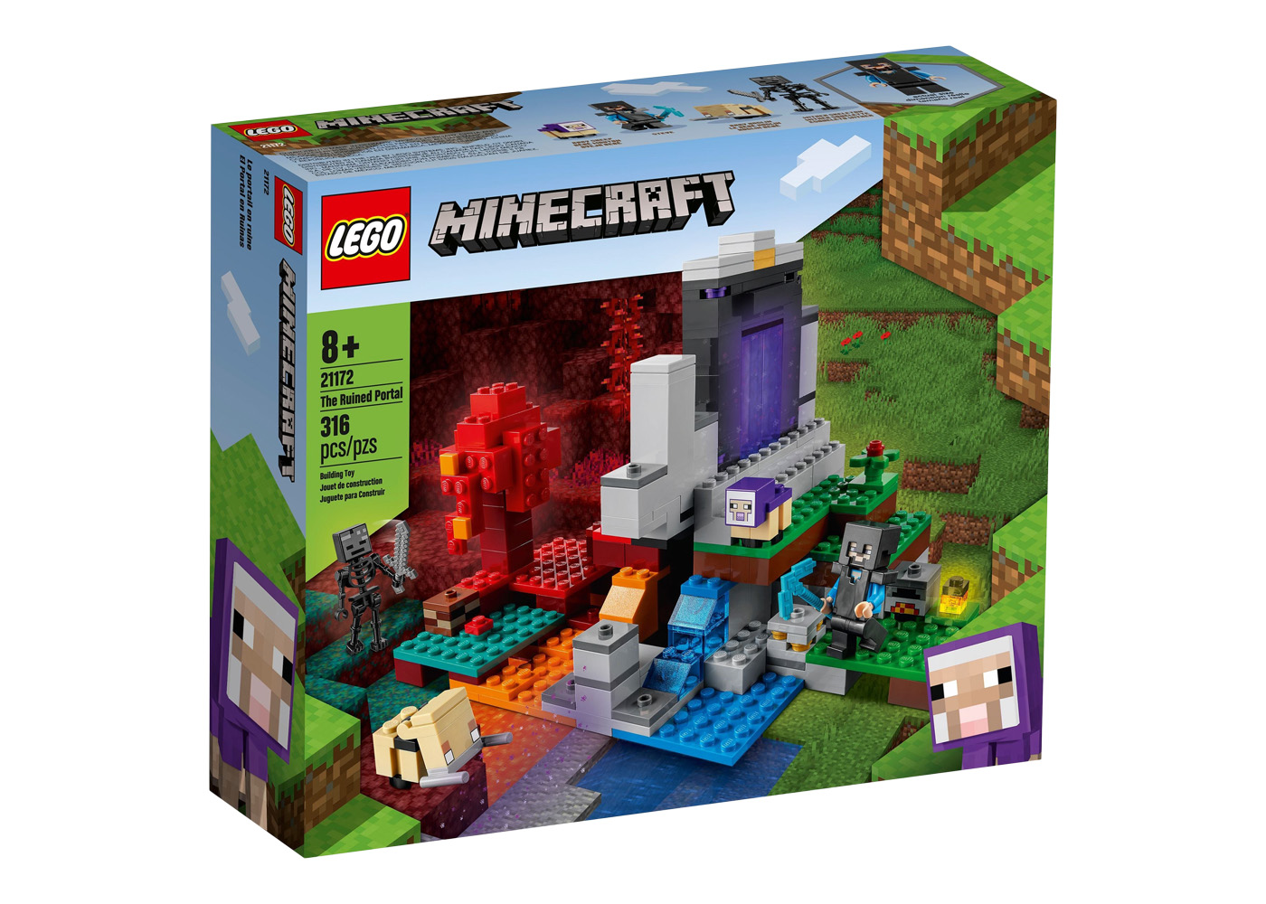 LEGO Minecraft The Ruined Portal Set 21172 US