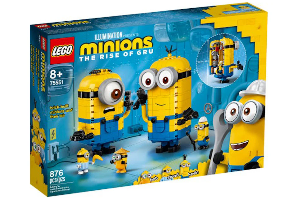 LEGO Minions The Rise of Gru Brick-built Minions and their Lair Set 75551