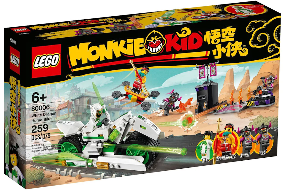 LEGO Monkie Kid White Dragon Horse Bike Set 80006