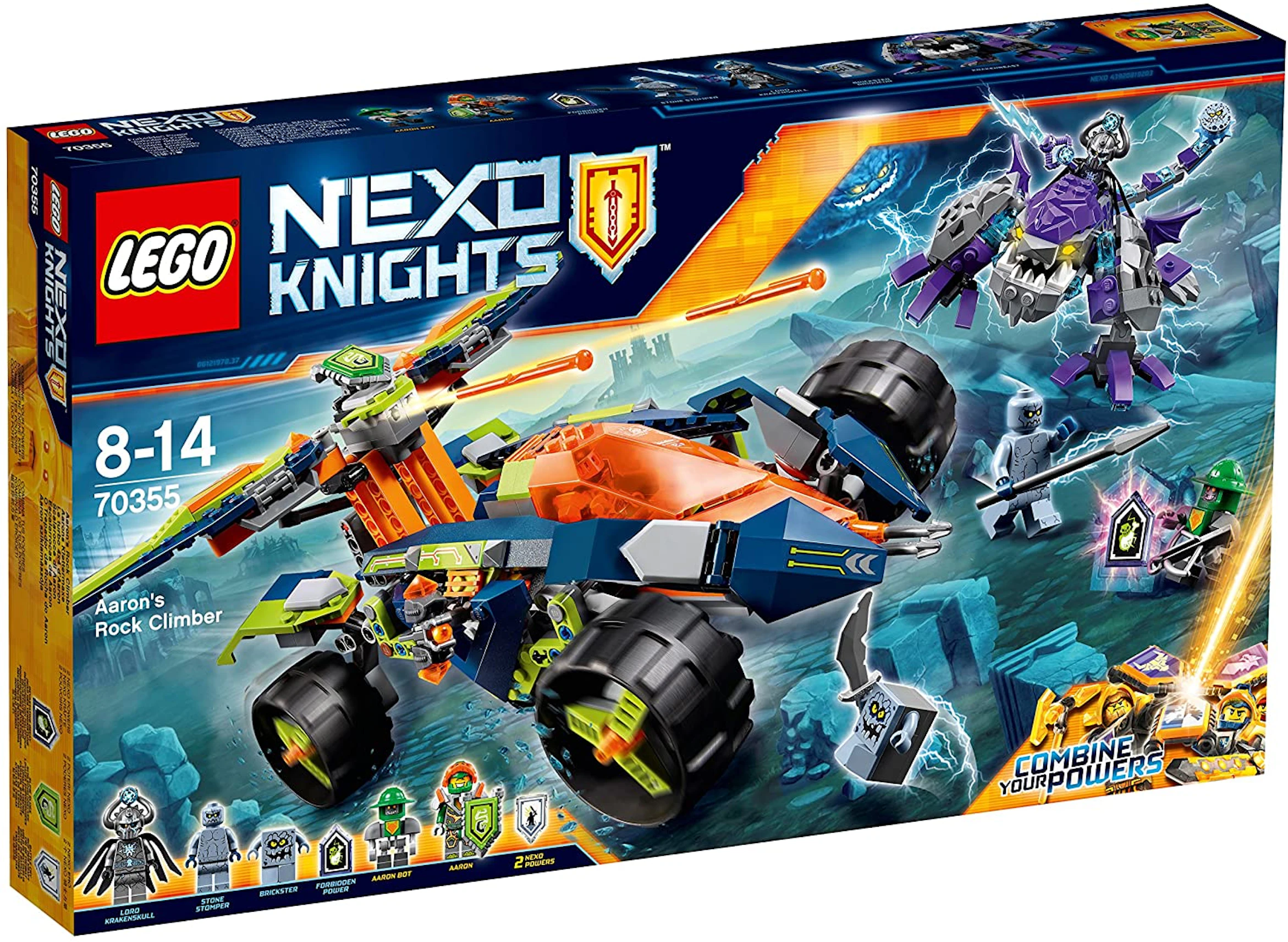onderzeeër compromis mei LEGO Nexo Knights Aaron's Rock Climber Set 70355 - US