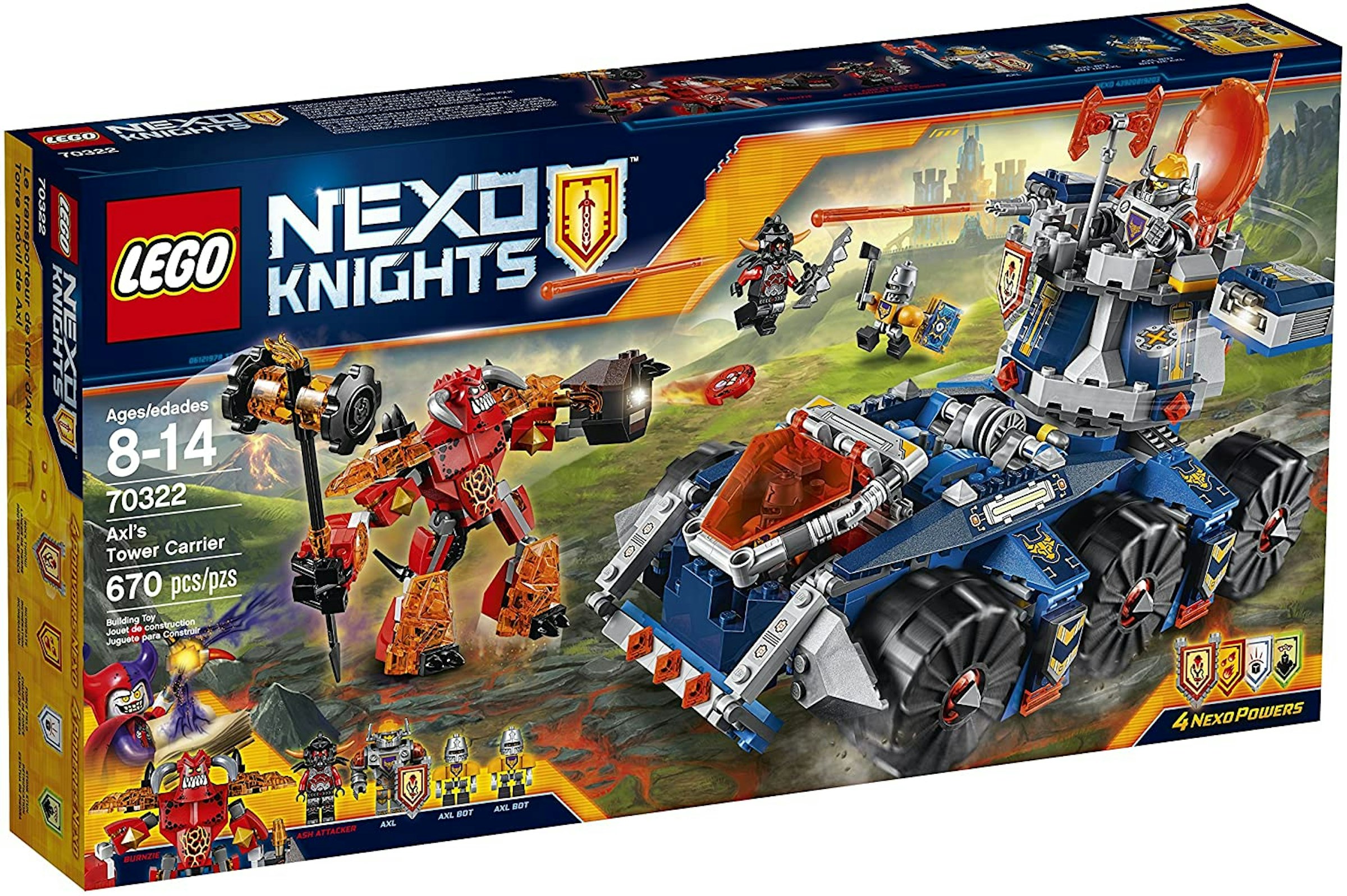 hierarki Rustik historie LEGO Nexo Knights Axl's Tower Carrier Set 70322 - US