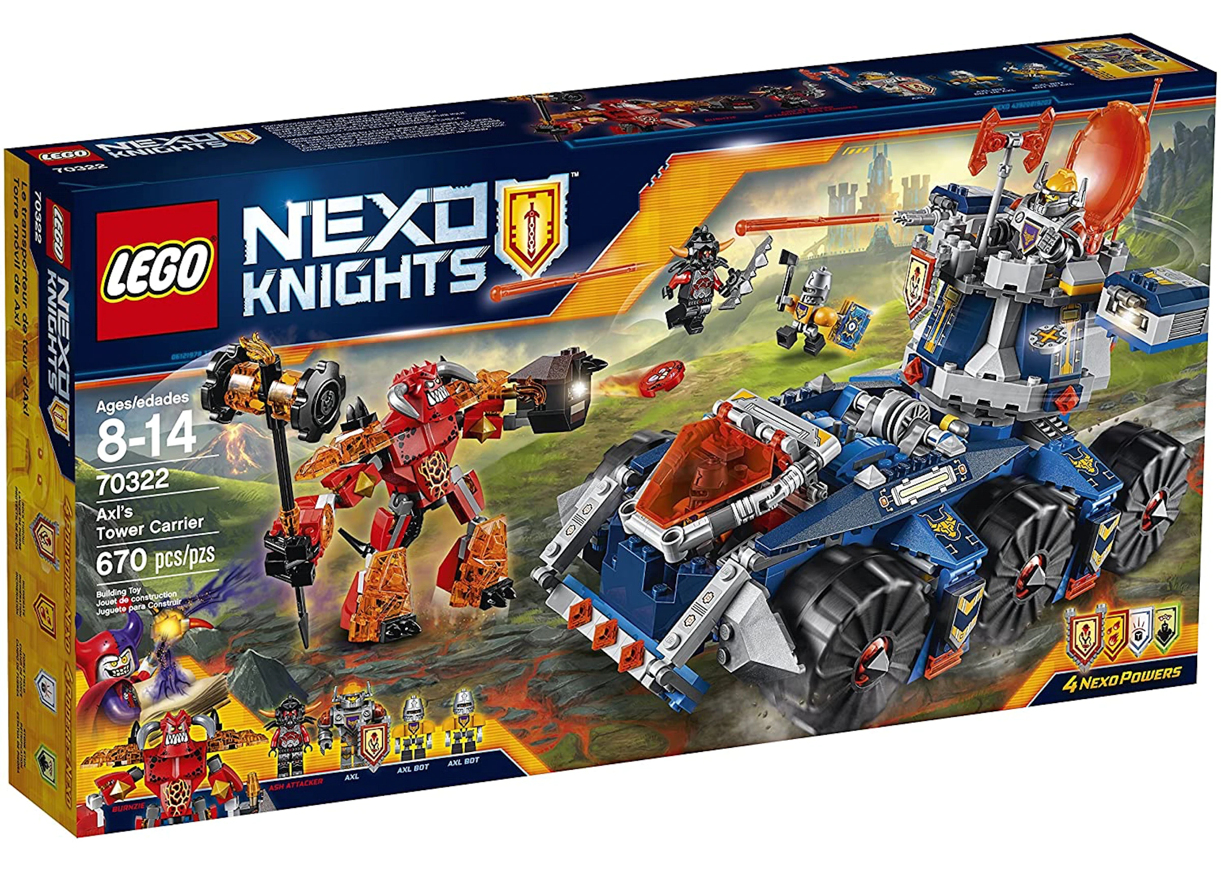 Henholdsvis Beundringsværdig mad LEGO Nexo Knights Axl's Tower Carrier Set 70322 - US