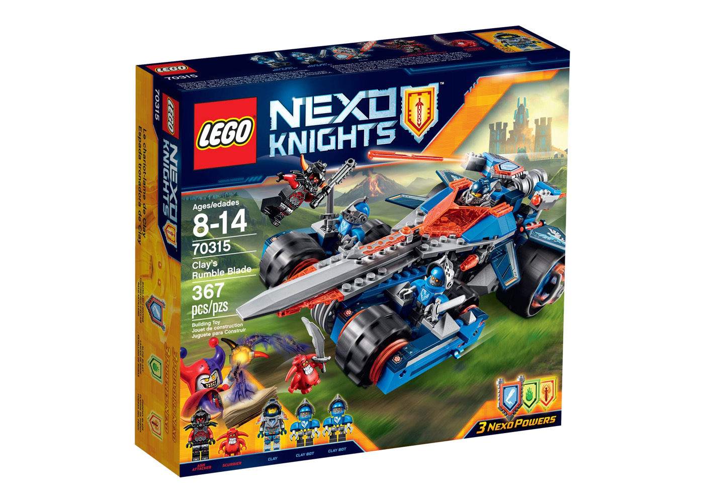 LEGO Nexo Knights Clay's Falcon Fighter Blaster Set 70351 - US