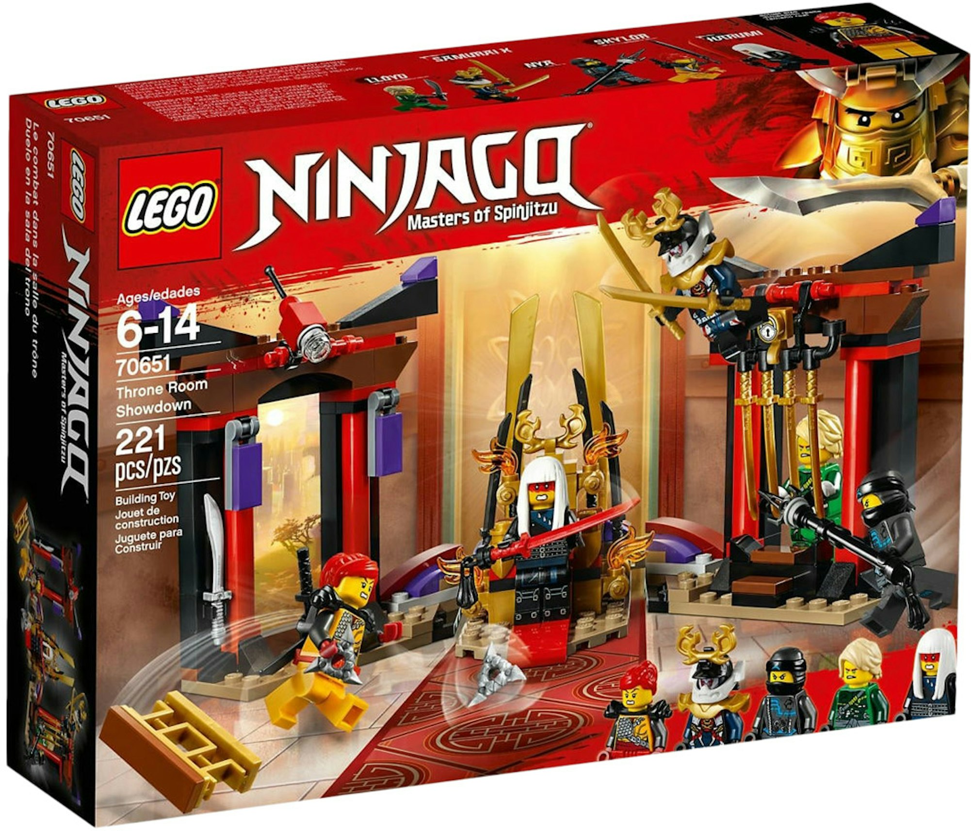Ninjago Masters Spinjitzu Throne Room Showdown Set 70651 US