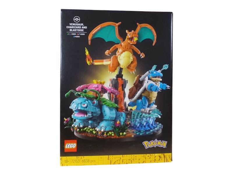 LEGO Pokemon Venusaur Charizard and Blastoise Set #72153 - JP