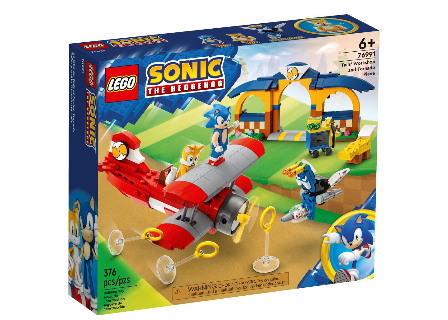 LEGO Sonic The Hedgehog Tails' Workshop and Tornado Plane Set