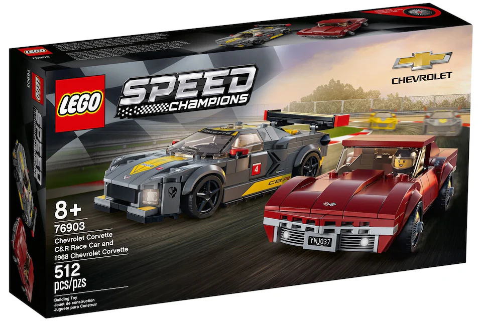 LEGO Speed Champions Chevrolet Corvette C8.R Race Car and 1968 Chevrolet Corvette Set 76903
