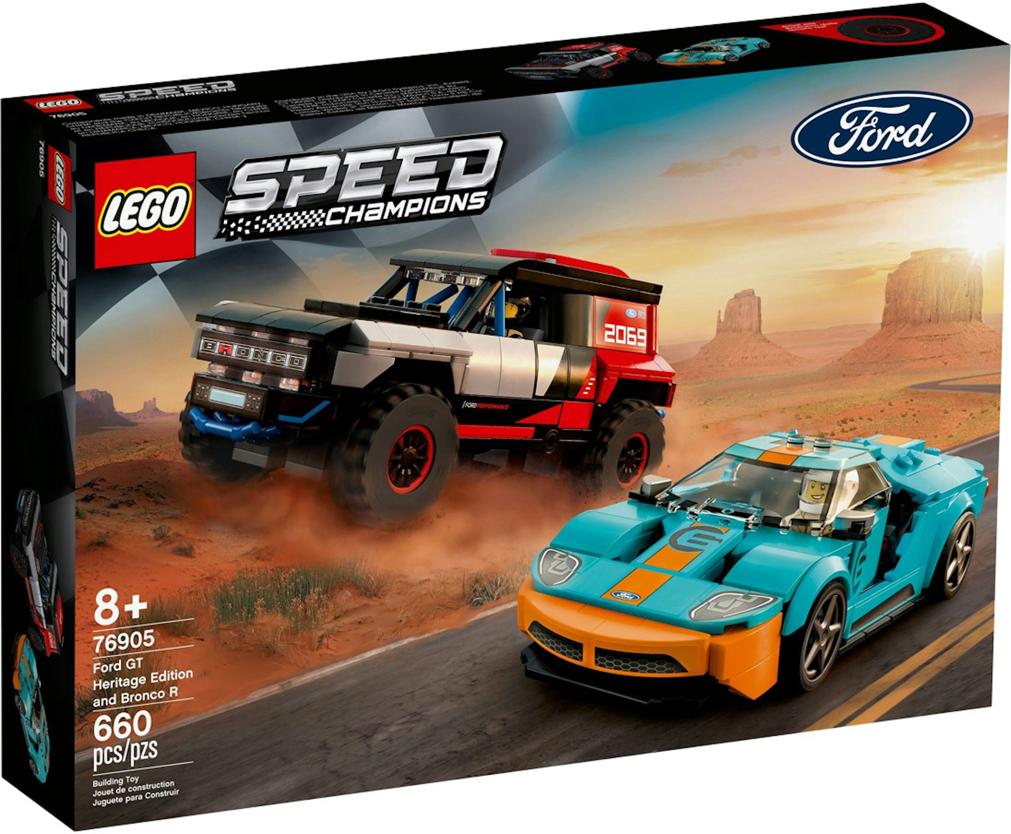 LEGO Speed Champions Ford GT Heritage Edition and Bronco R Set 76905 - US