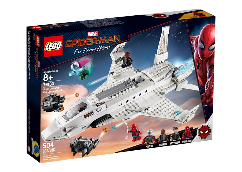 LEGO Spiderman Stark Jet and the Drone Attack Set 76130 US