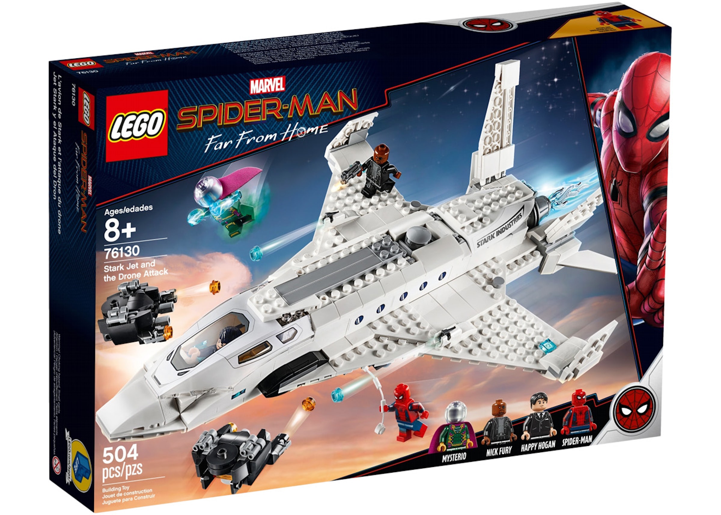 LEGO Spiderman Stark Jet and the Drone Attack Set 76130 - US