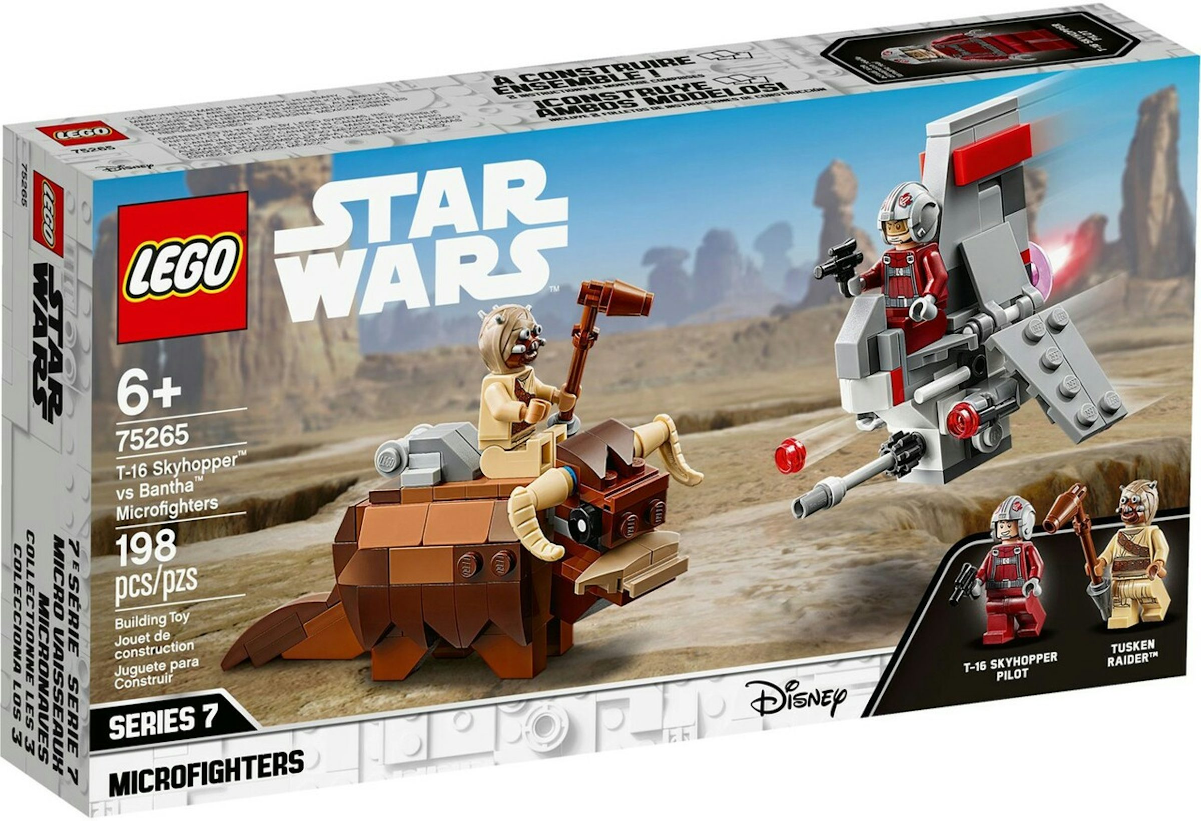 LEGO Star Wars A New Hope T 16 Skyhopper vs Bantha Microfighters