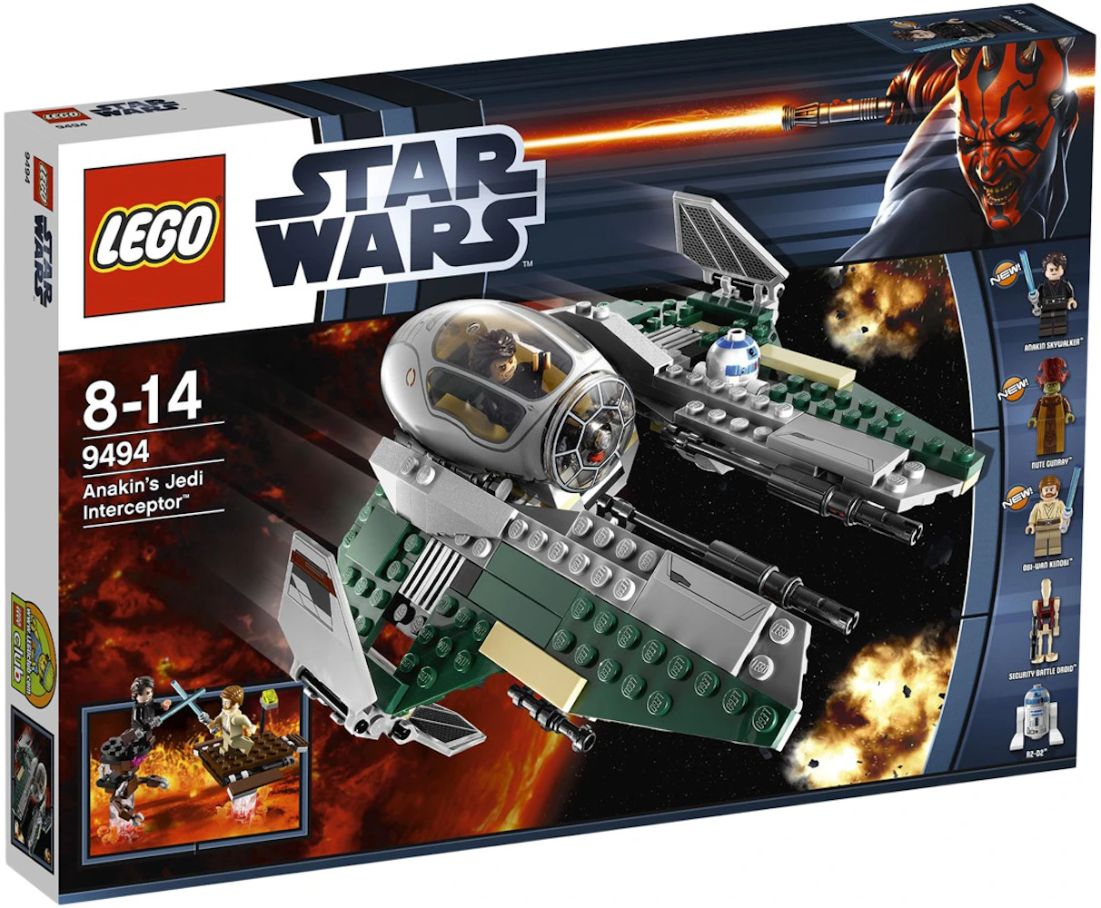 Livlig Årligt Torden LEGO Star Wars Anakin's Jedi Interceptor Set 9494 - US