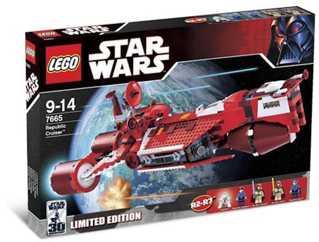 LEGO Star Wars Republic Cruiser Limited Edition with R2-R7 Set Red - SS07 - JP