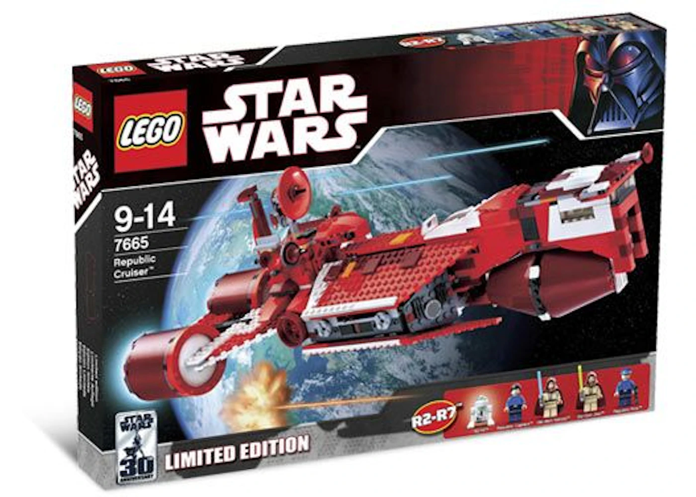 LEGO Star Wars Republic Cruiser Set 7665 Red - SS07 - ES