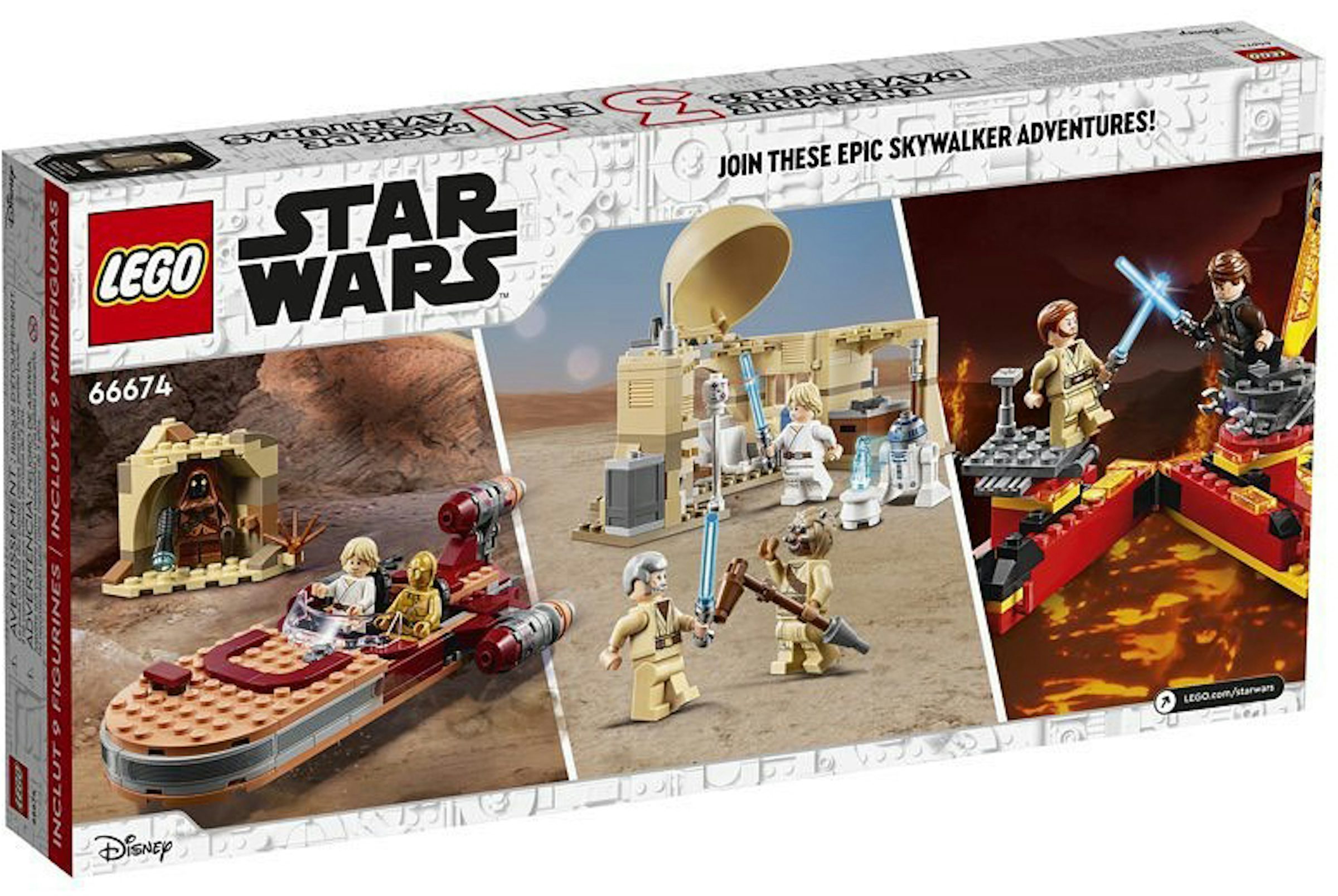 LEGO Star Wars Skywalker Adventures 3in1 Walmart Exclusive Set 66674 - FW21  - GB