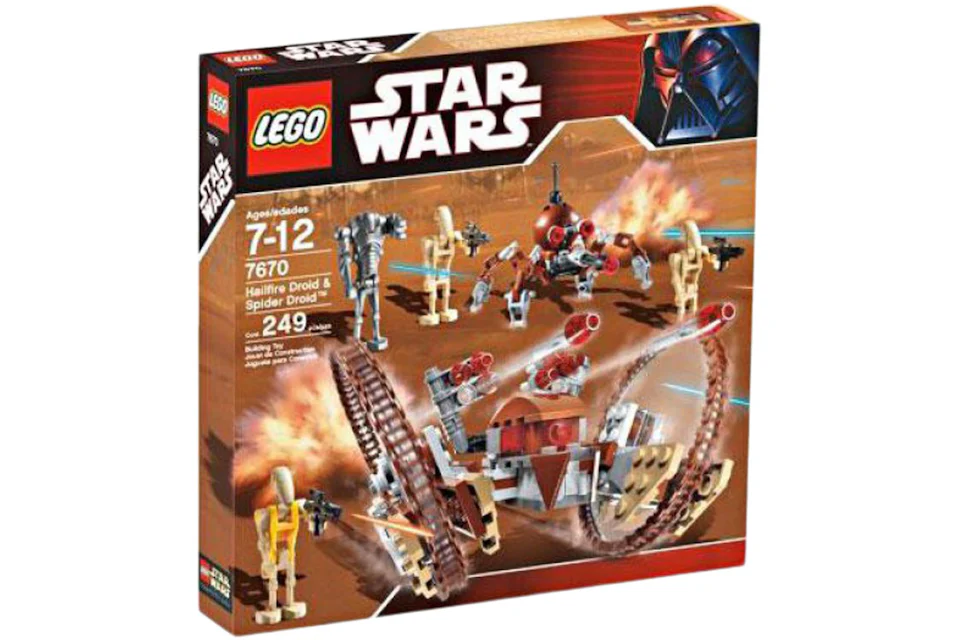 LEGO Star Wars The Clone Wars Hailfire Droid & Spider Droid Set 7670