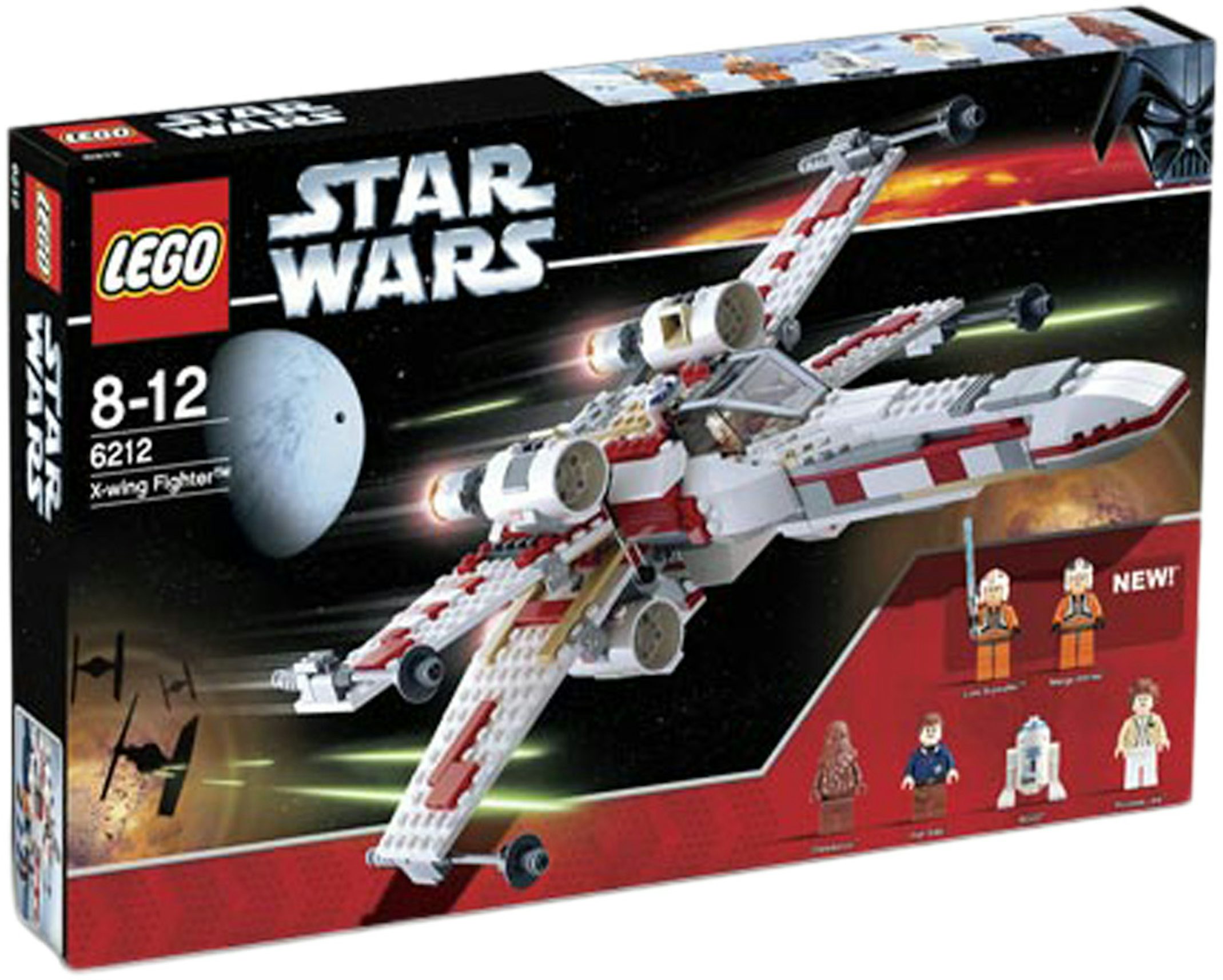 LEGO 6212 Star Wars X-Wing Fighter 100% Complete 6 Figures