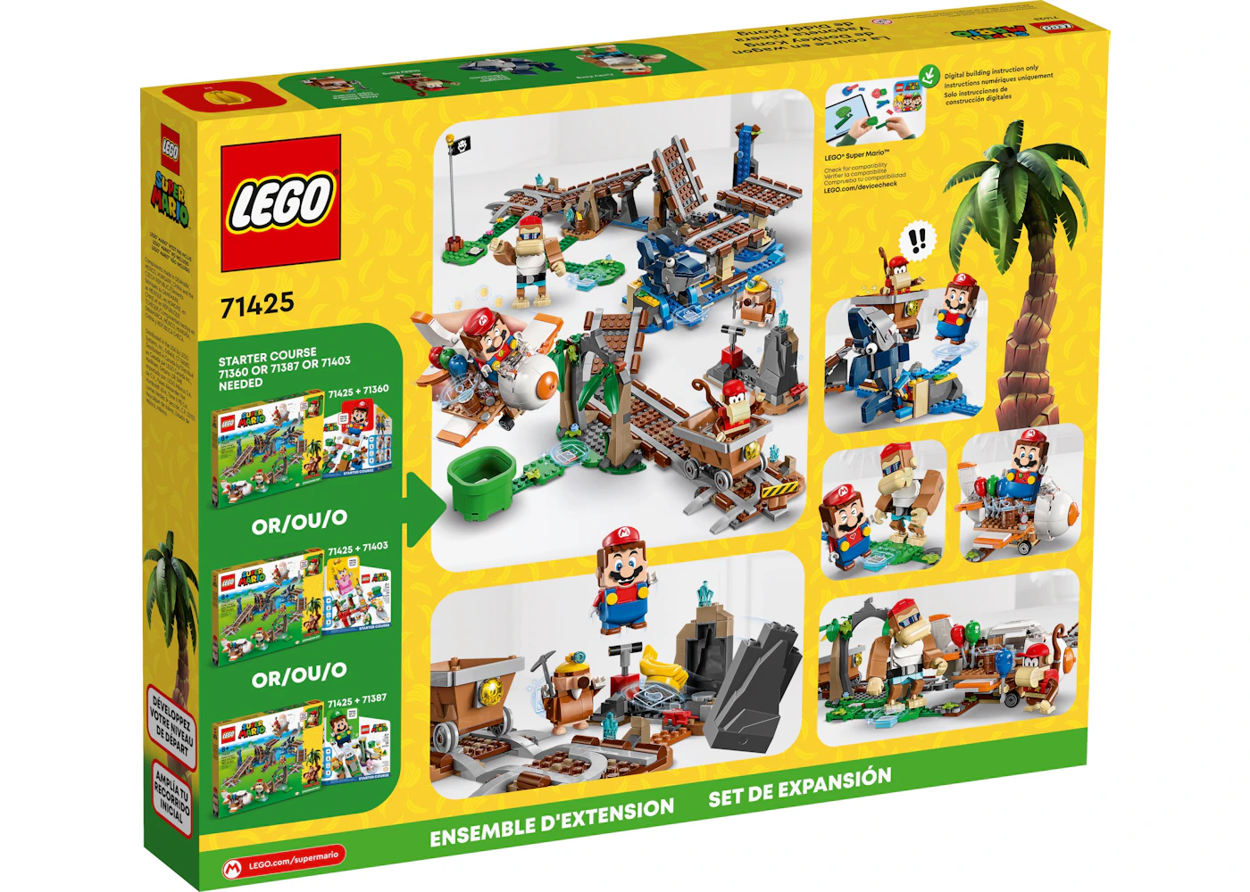 LEGO Super Mario Diddy Kong's Mine Cart Ride Donkey Kong Expansion Set ...